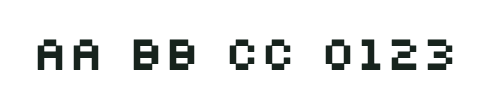 Silkscreen TTF font preview showing Aa Bb Cc 0123